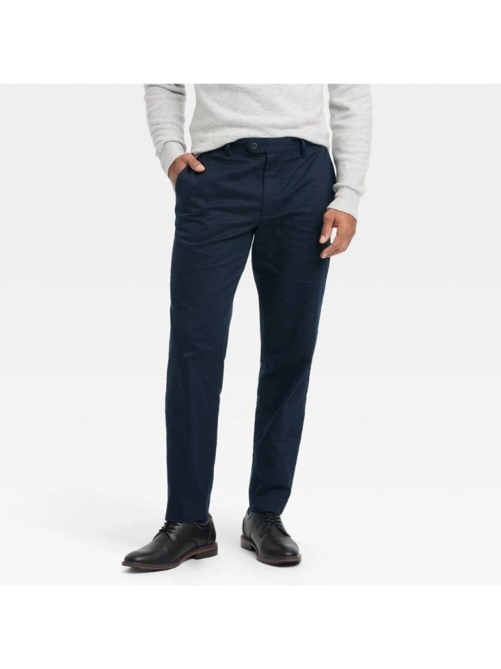 NWT Men's Slim Fit Trousers - Goodfellow & Co Navy Blue 36x32